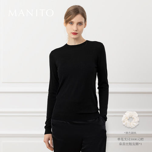 manito曼尼陀女士圆领毛衫