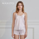 MANITO 桑蚕丝居家服 套装 曼尼陀Gentle Leo真丝吊带短裤