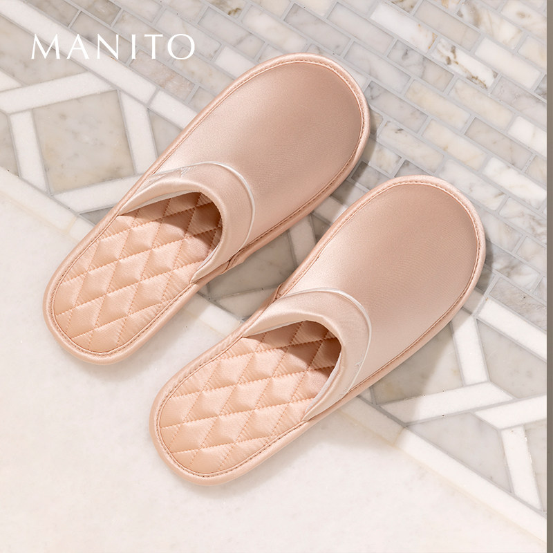 manito曼尼陀真丝家居拖鞋女