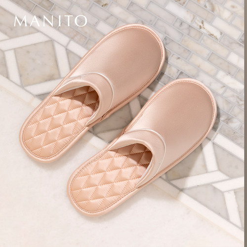 manito曼尼陀真丝家居拖鞋女