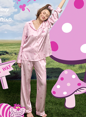 MANITO迪士尼柴郡猫合作系列 Cheshire 桑蚕丝女士家居服套装礼盒