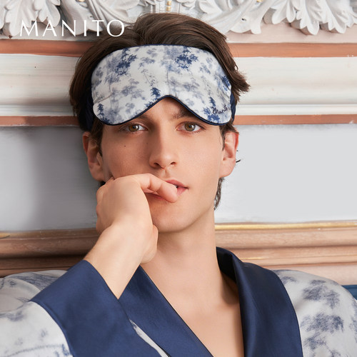 MANITO/曼尼陀 New Tropical树影男士桑蚕丝眼罩印花亲肤眼罩