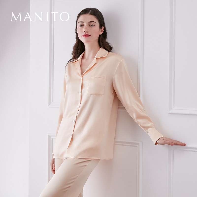 曼尼陀女士家居服桑蚕丝优雅