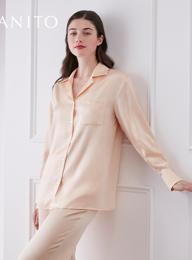 MANITO/曼尼陀Resort 系列女士睡衣桑蚕丝亲肤柔软家居服套装优雅