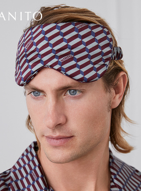 MANITO/曼尼陀Cubes桑蚕丝眼罩22姆米真丝几何印花遮光睡眠好物