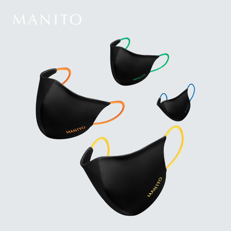 MANITO/曼尼陀Color-black蚕丝口罩真丝防晒防尘抑菌透气银纤维