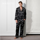 真丝睡衣套装 MANITO 曼尼陀Graffiti男士 桑蚕丝家居服涂鸦