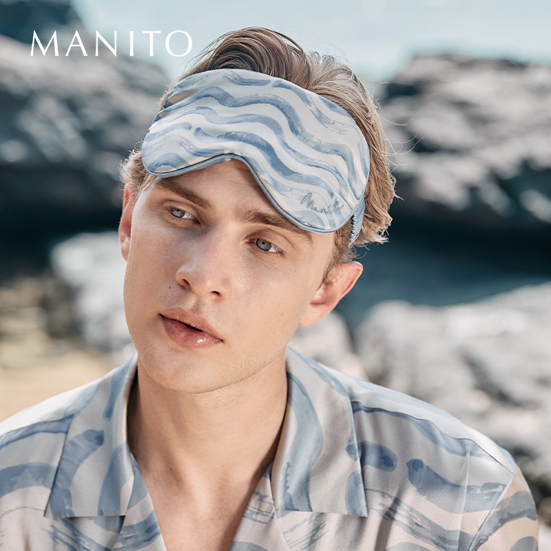 MANITO/曼尼陀 Ocean系列桑蚕丝男士眼罩睡眠亲肤真丝透气
