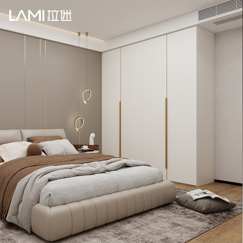 拉迷家居简约现代衣柜家用卧室衣橱收纳储物柜子一门到顶全屋定制