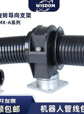 机器人管线包金属盘软管支架 塑料波纹管360°万向旋转定位固定座