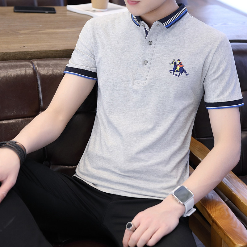 Summer short-sleeved T-shirt POLO business affairs leisure time pure cotton washing ventilation man jacket clothing shirt Lapelin the Men's clothing, T-shirt  category - from Buy2taobao.com to provide professional Taobao agent buy service