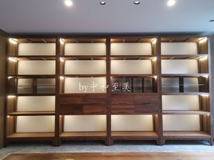 中和至美 实木书架定制 红橡木 樱桃木 黑胡桃木 定制专拍