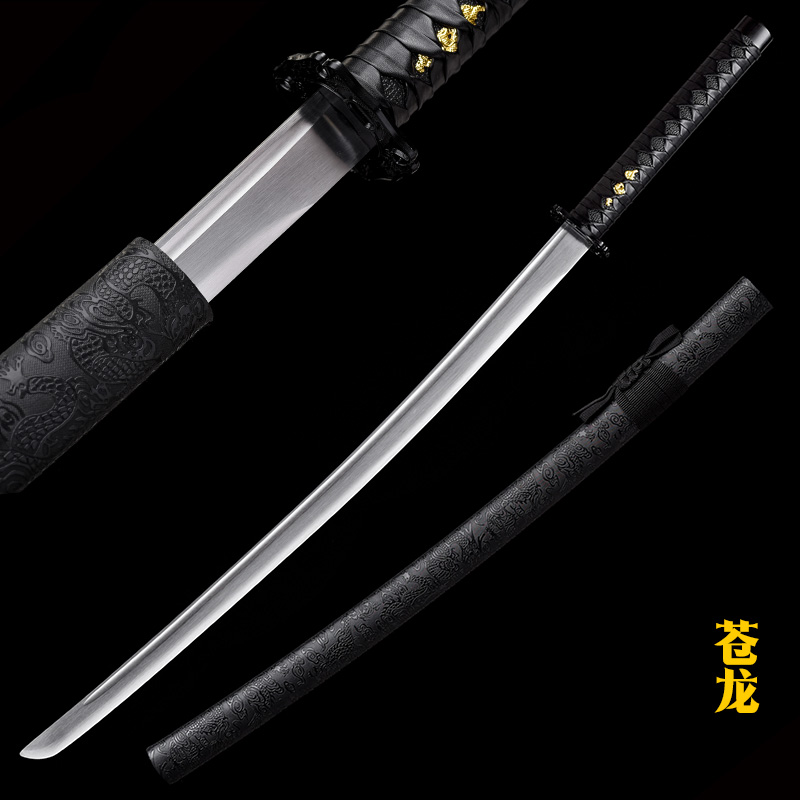 龙泉市一体手工刀剑武士刃居合道太刀打刀武式刃拨刀具防身未开刃
