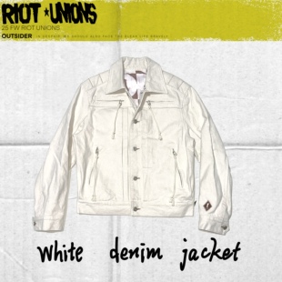 RIOT UNIONS 2025SS原创设计绗棉人字车装饰复古牛仔外套男女同款