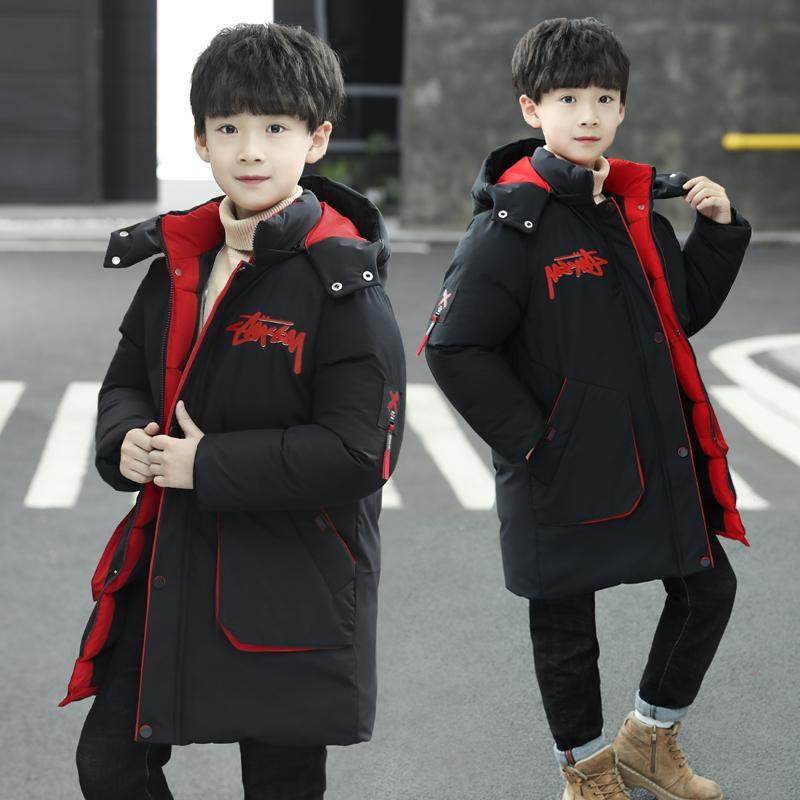 男童棉衣冬季新款2025中长款保暖棉服中大童冬装加棉加厚男孩棉袄