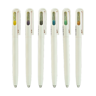 禾硕时间沙漏中性笔漂流瓶中沙速干笔0.5旋转出芯双珠CS头大容量黑色笔芯ins高颜值少女心文具流沙笔学生用笔