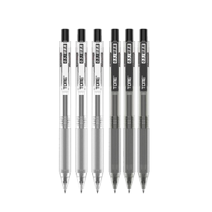 TOME图米考试笔碳素黑色按动中性笔考试专用0.5mm子弹头可电子阅卷更清晰考场学生用刷题笔碳素水笔芯TM100