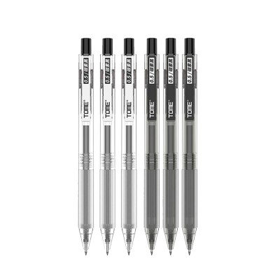 TOME图米考试笔碳素黑按动中性笔
