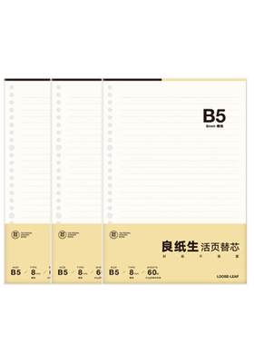 苏铁时光活页纸b5学生活页本替芯
