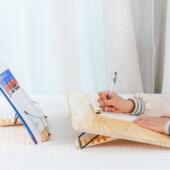 阅读架倾斜坐姿矫正器可调写字板学生实木书夹写作业神器书桌画板