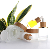 HOPECK天然竹木盖蒙砂膏霜瓶18 20牙滴管盖便携分装 瓶玻璃精油瓶