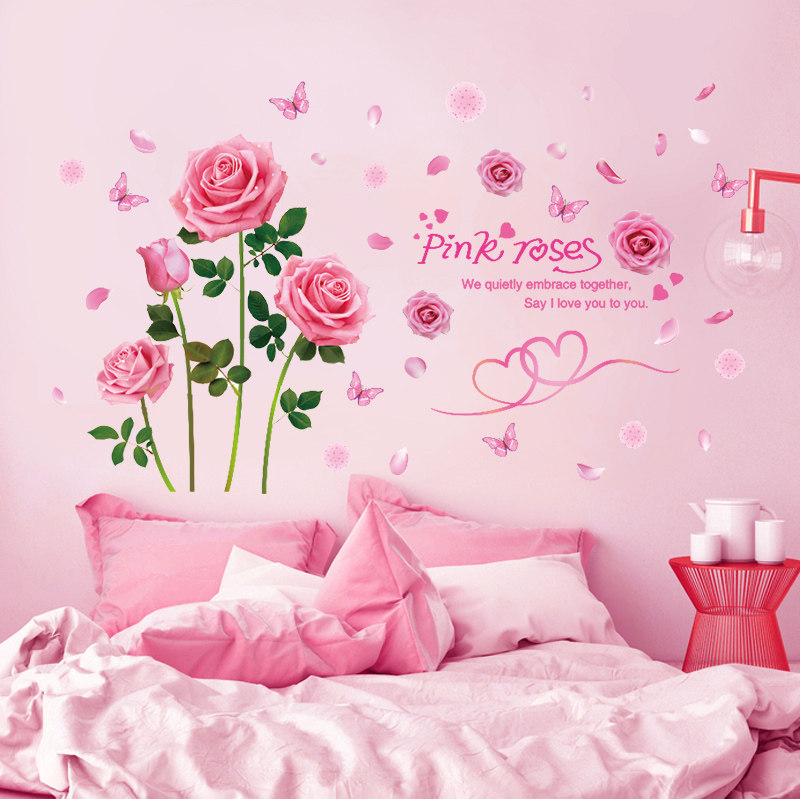 3d立体墙贴纸女生宿舍房间墙面贴纸装饰品粉色温馨卧室墙上贴画