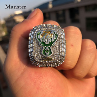 2021雄鹿湖人勇士总冠军戒指科比詹姆斯库里戒指手办男生礼物收藏