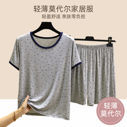 薄款莫代尔短袖睡衣套装