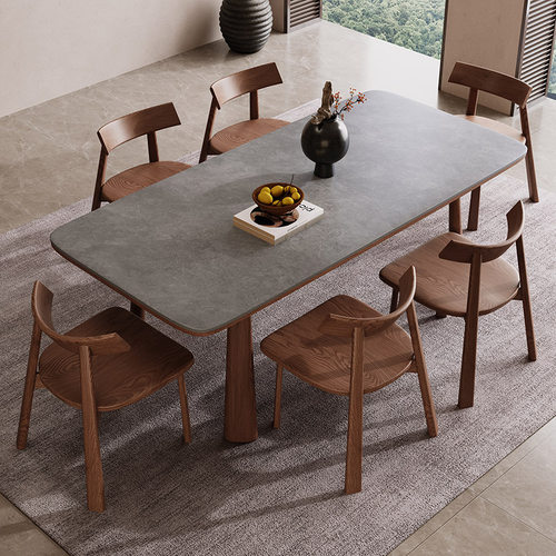 实木岩板餐桌工厂直销