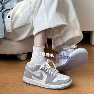 篮球鞋 105 Jordan DC0774 灰白 减震 AJ1 low Air 耐克Jordan