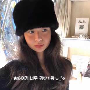 2405fever同款仿皮草盆帽保暖时髦防风雪地帽子氛围感现货