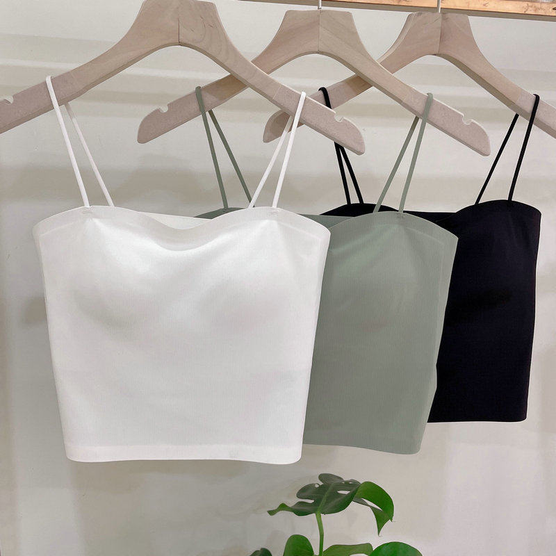 古妃46912冰丝美背吊带背心文胸