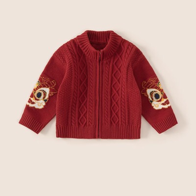 童装男童毛衣节日氛围儿童内搭上衣针织加厚女童外套