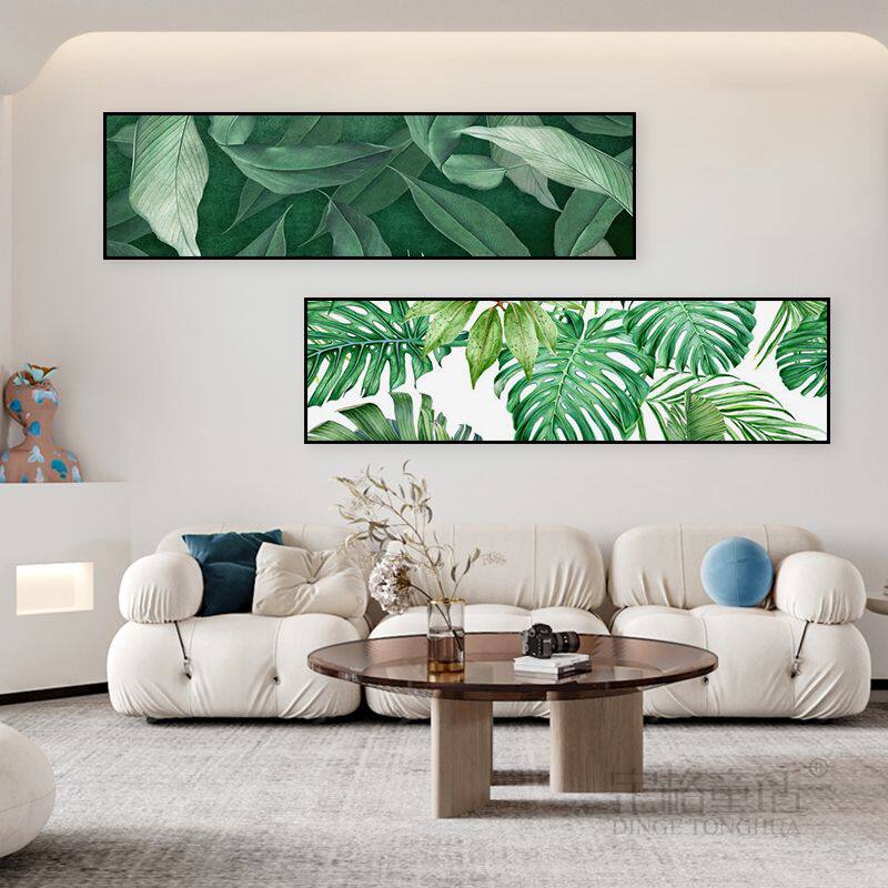 热带雨林装饰画卧室床头芭蕉叶绿植泰式东南亚风情挂画餐厅客厅画