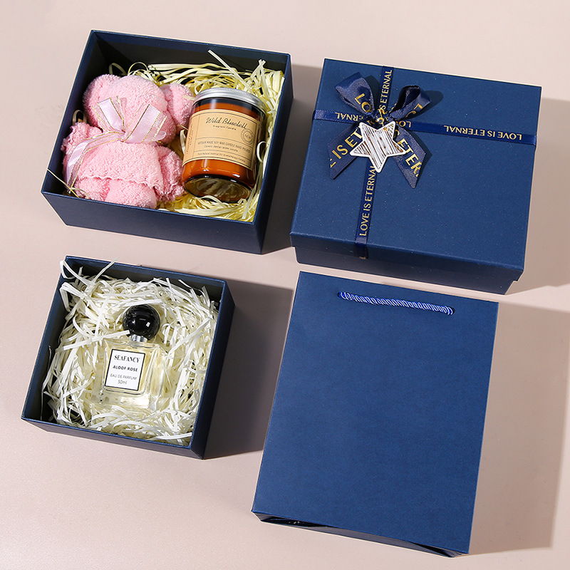 男士蓝色五角星生日礼盒