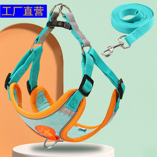 狗狗胸背带宠物用品中小型犬反光防挣脱背心式 新款 狗狗牵引绳