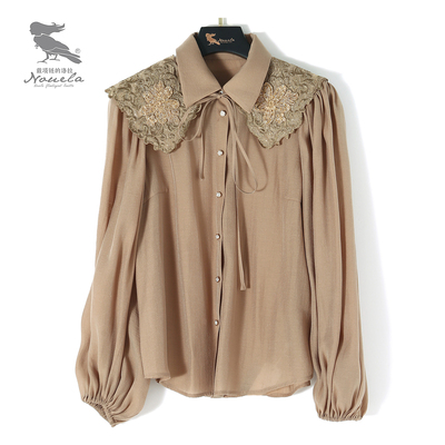 洛拉原创重工披肩衬衣T1088