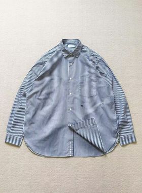 现货25SS 限定款Regular Collar Wind Shirt 条纹衬衫