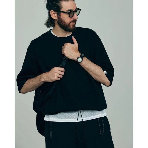 日单CMF OUTDOOR GARMENT SLOW DRY机能廓形宽松抽绳圆领短袖T恤