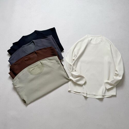 现货Waffle Light 山系户外机能轻量化速干华夫格圆领长袖T恤26SS
