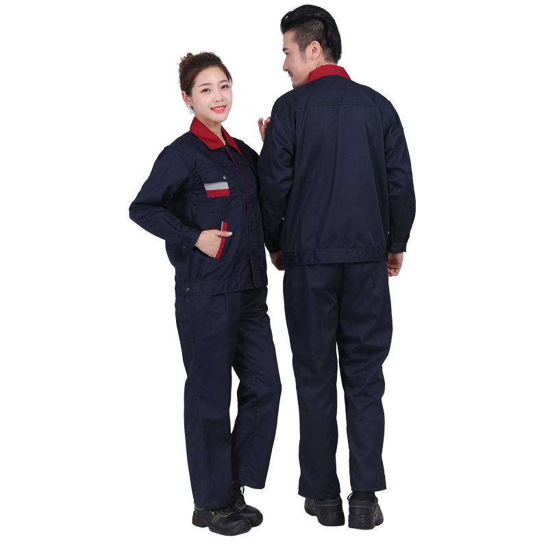 工作服套装机械汽修防护服耐磨男女车间工厂服 劳保夏季长款工服