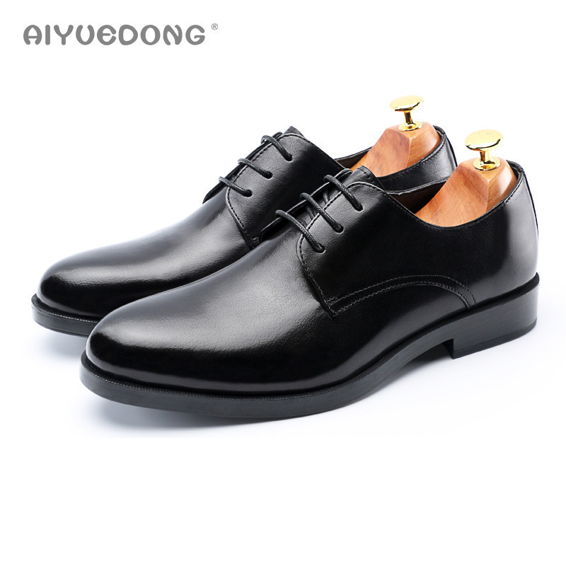 头层牛皮商务风男士德比鞋