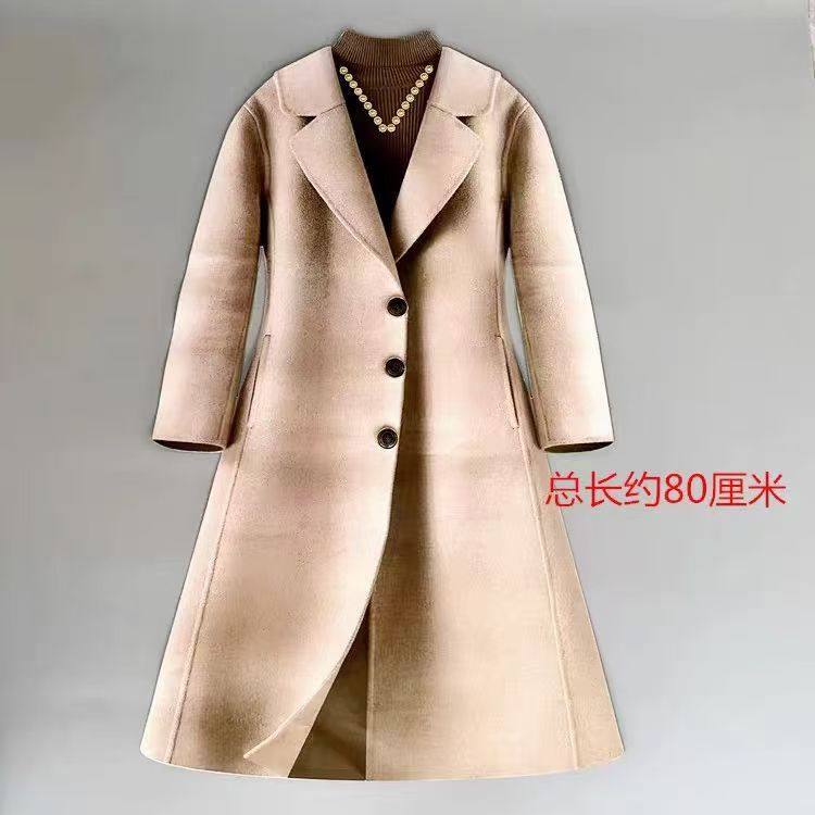 清明节女士春装大衣风衣中长款毛呢外套七月半寒衣节烧纸祭祀用品