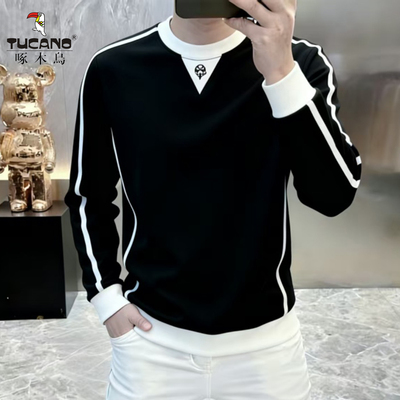 啄木鸟高端时尚男款春季圆领卫衣