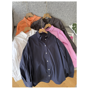 衬衣 立体剪裁设计感灯笼袖 日单贵牌高支高密纯棉纯色长袖 衬衫