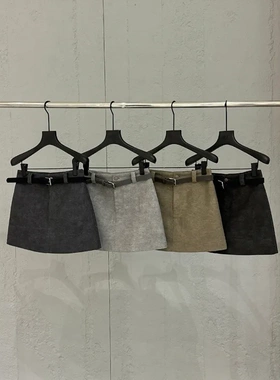 特DVZ高品质纯棉西装半身裙春夏新款女小个子简约百搭半身裙7938