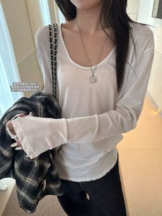打底衫 DVZ 韩国棉长袖 超好搭配 薄透感内搭超有感觉 2025秋冬新款