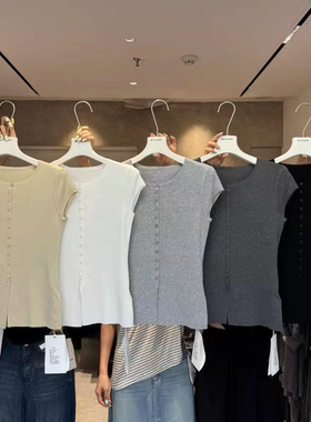 特价BU RIVERS爆款推荐显瘦排扣气质百搭通勤休闲天丝小衫14883