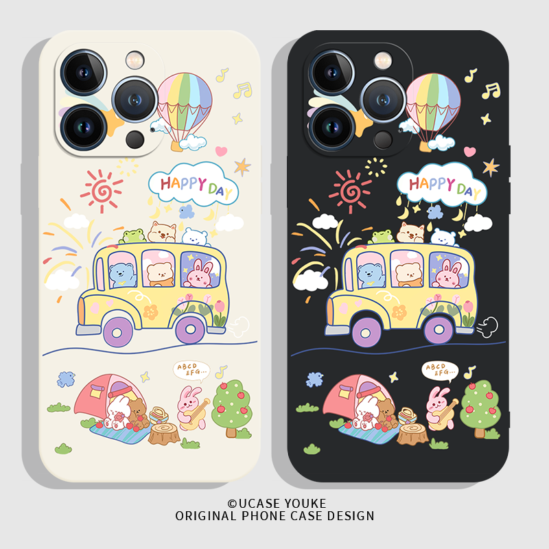 适用苹果苹果15硅胶小清新可爱