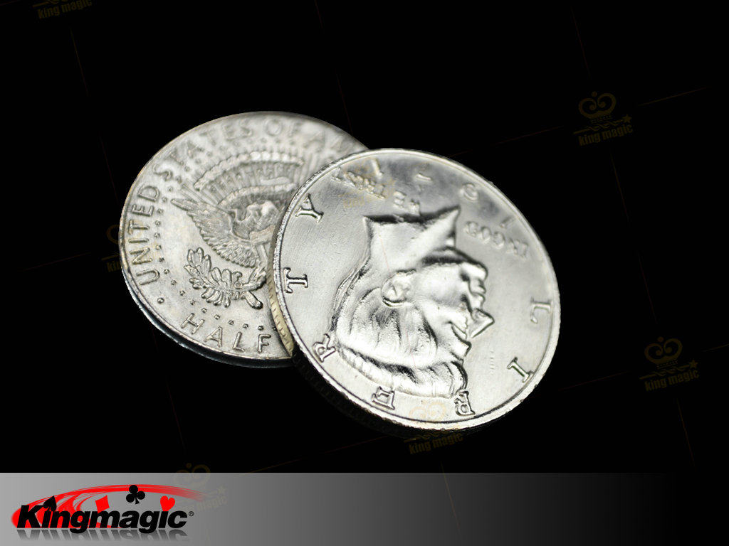 蝴蝶币 美金磁性弹力硬币 刘谦硬币穿玻璃 魔术道具 近景魔术道具